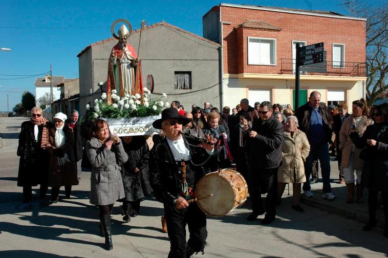 Fiestas de San Blas en Corporario, hace varios años.