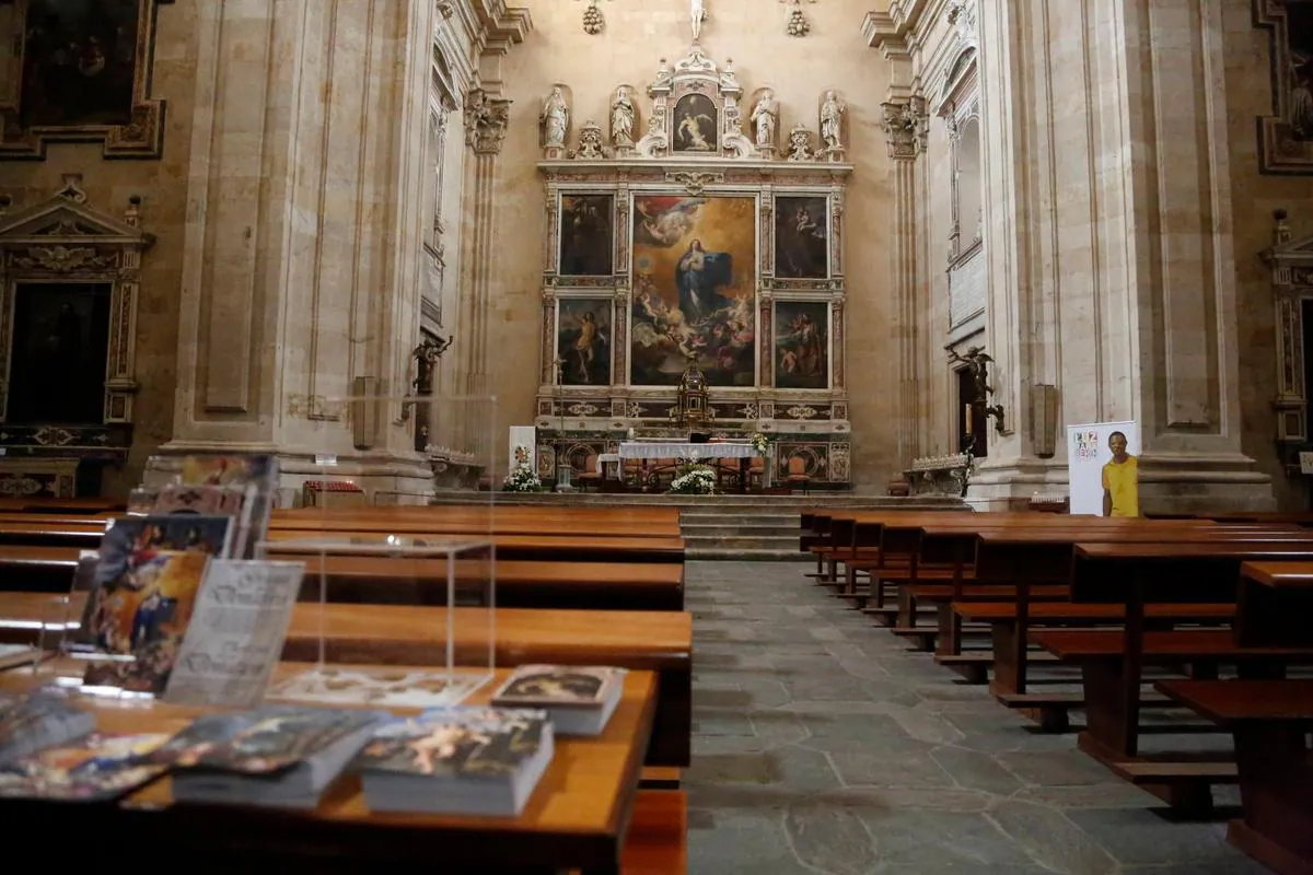 Interior de la iglesia de la Purísima, calificado como Bien de Interés Cultural.