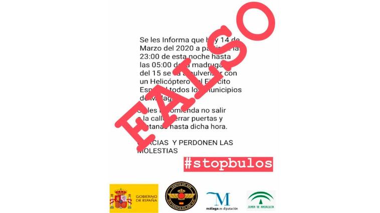 Diputación de Málaga tomará medidas legales contra quienes difundan mensajes falsos en su nombre.