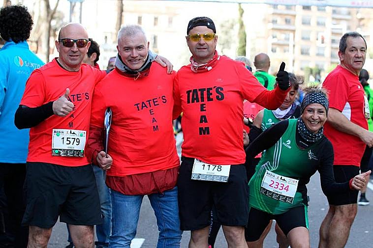 Atletas salmantinos tras la pasada Media Maratón