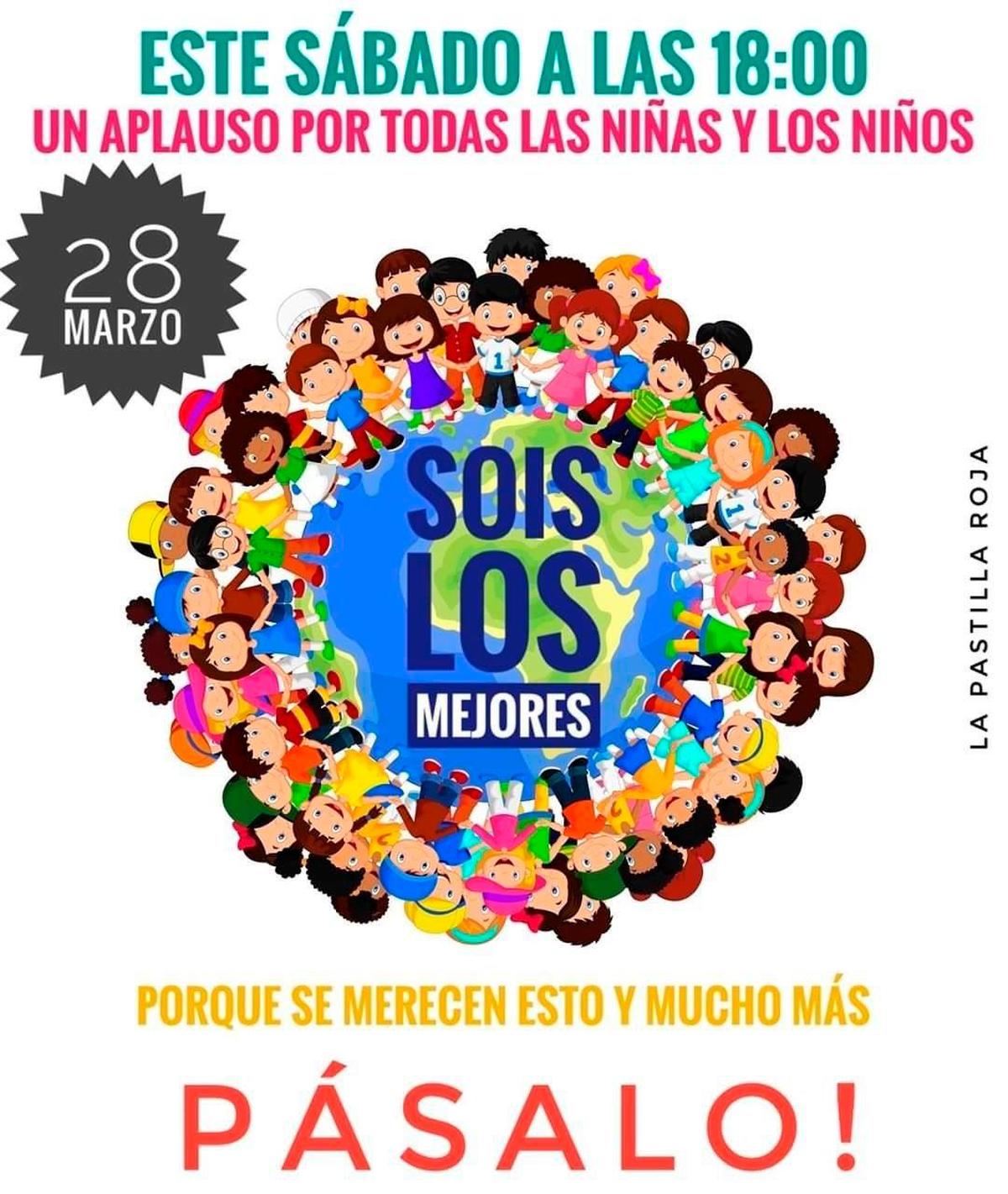 Cartel de la campaña para aplaudir a los niños