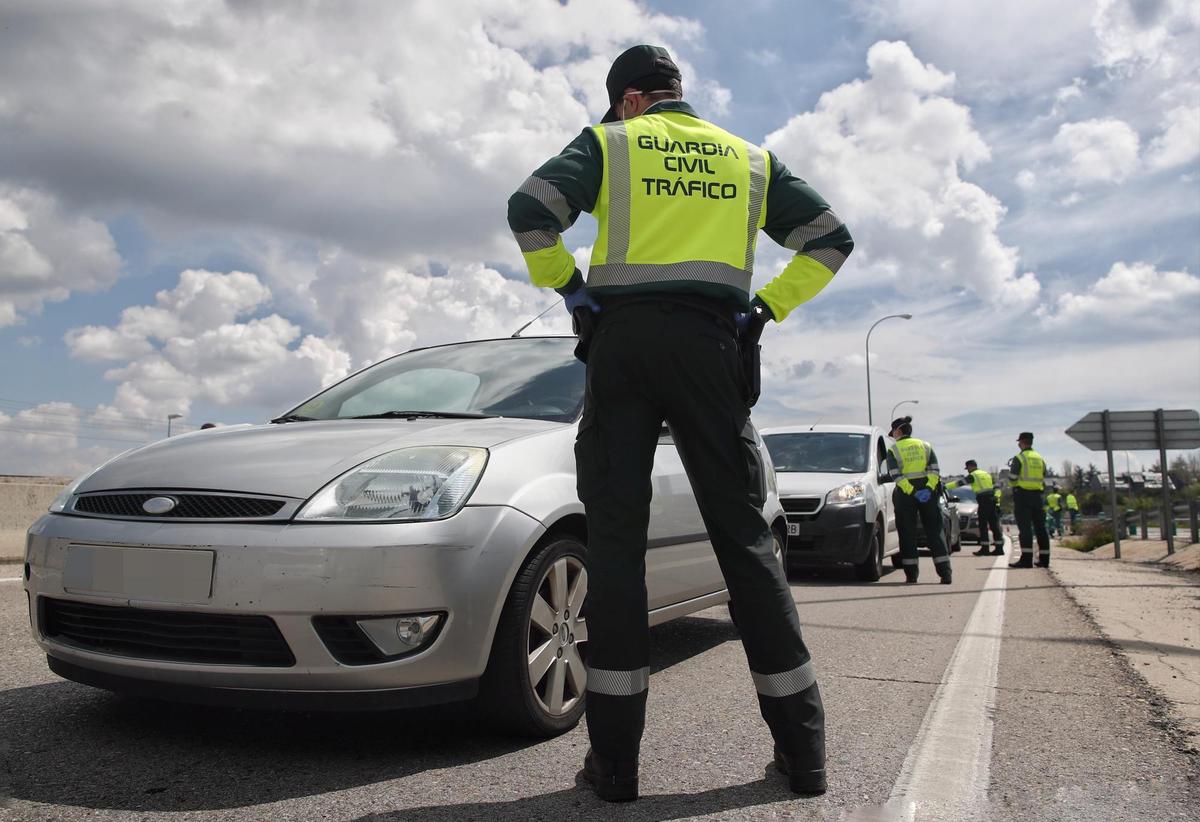 Control de tráfico de la Guardia Civil.