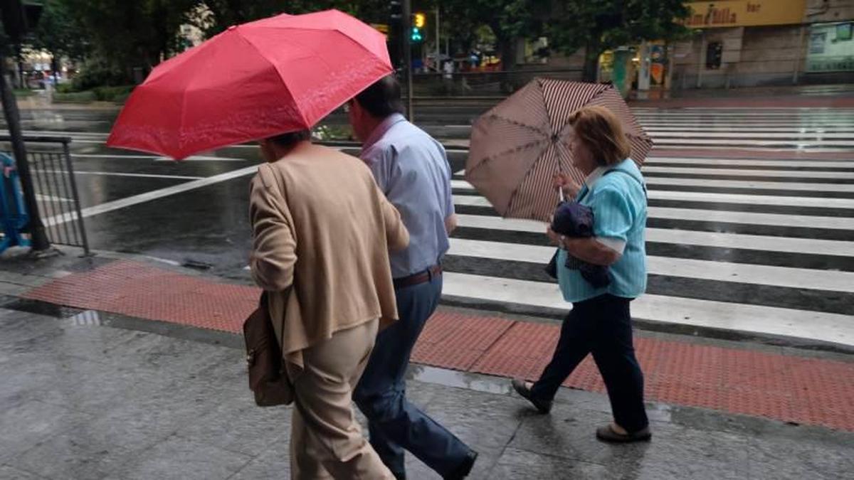 Lluvia en Salamanca.