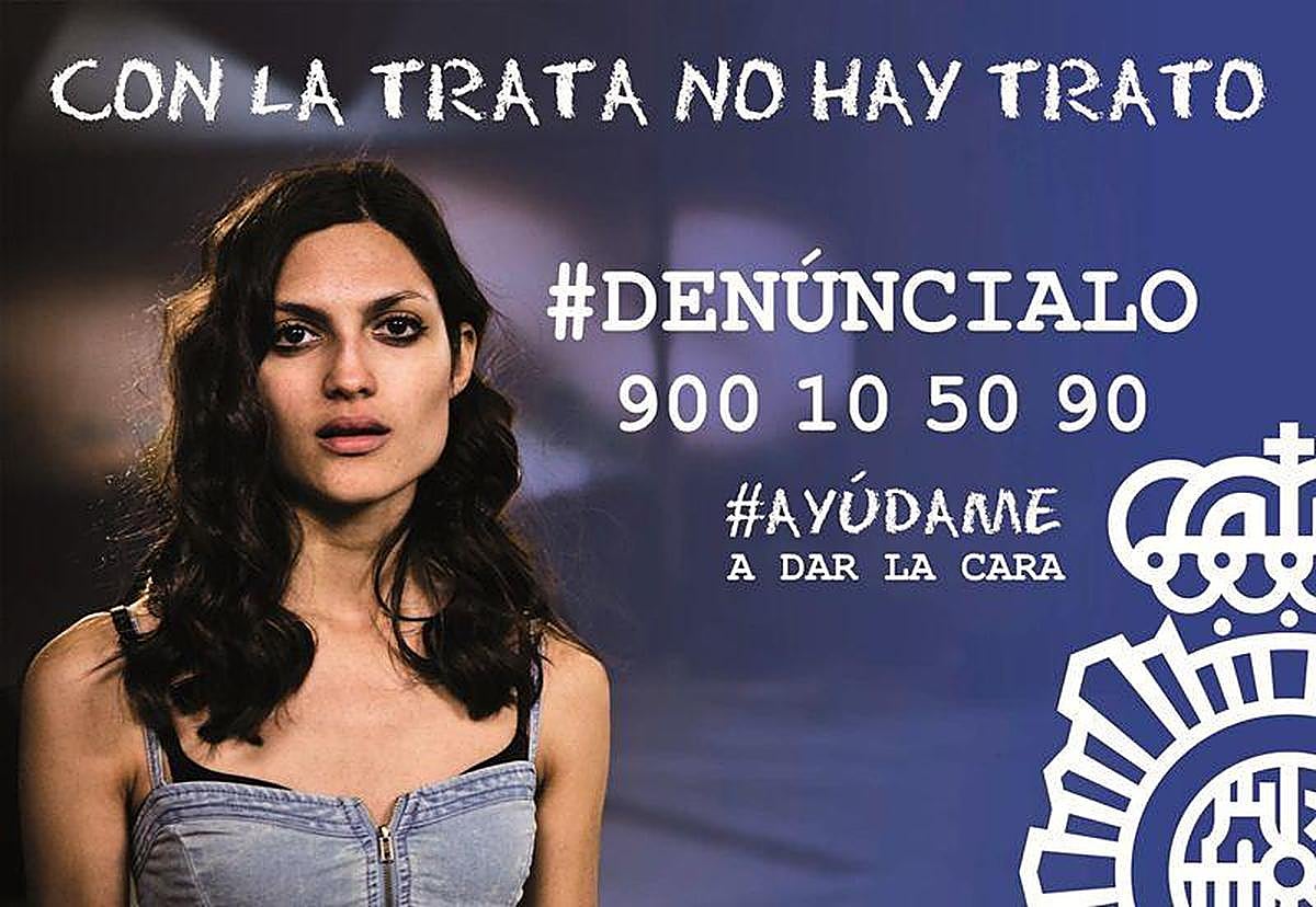 Campaña de la Policía Nacional contra la trata de personas.