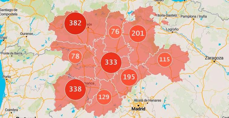 Aumenta el número de contagiados y fallecidos diarios en Castilla y León tras varias jornadas de caídas