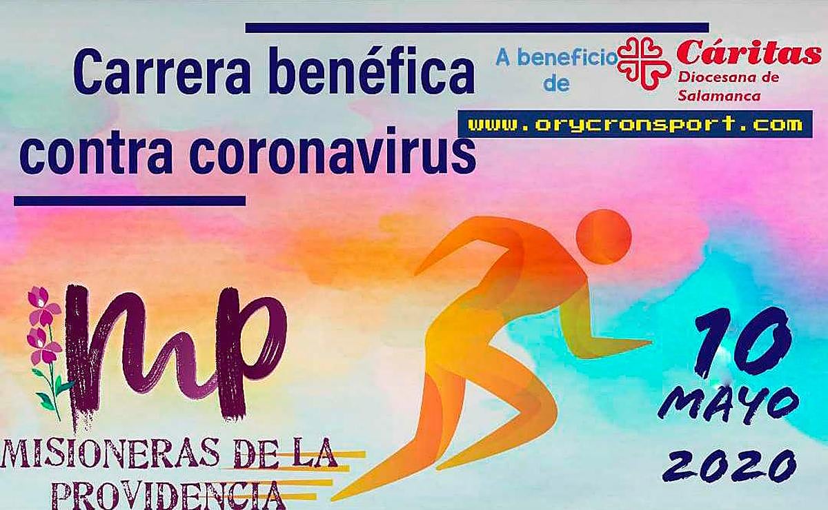 Cartel de la carrera benéfica contra el coronavirus