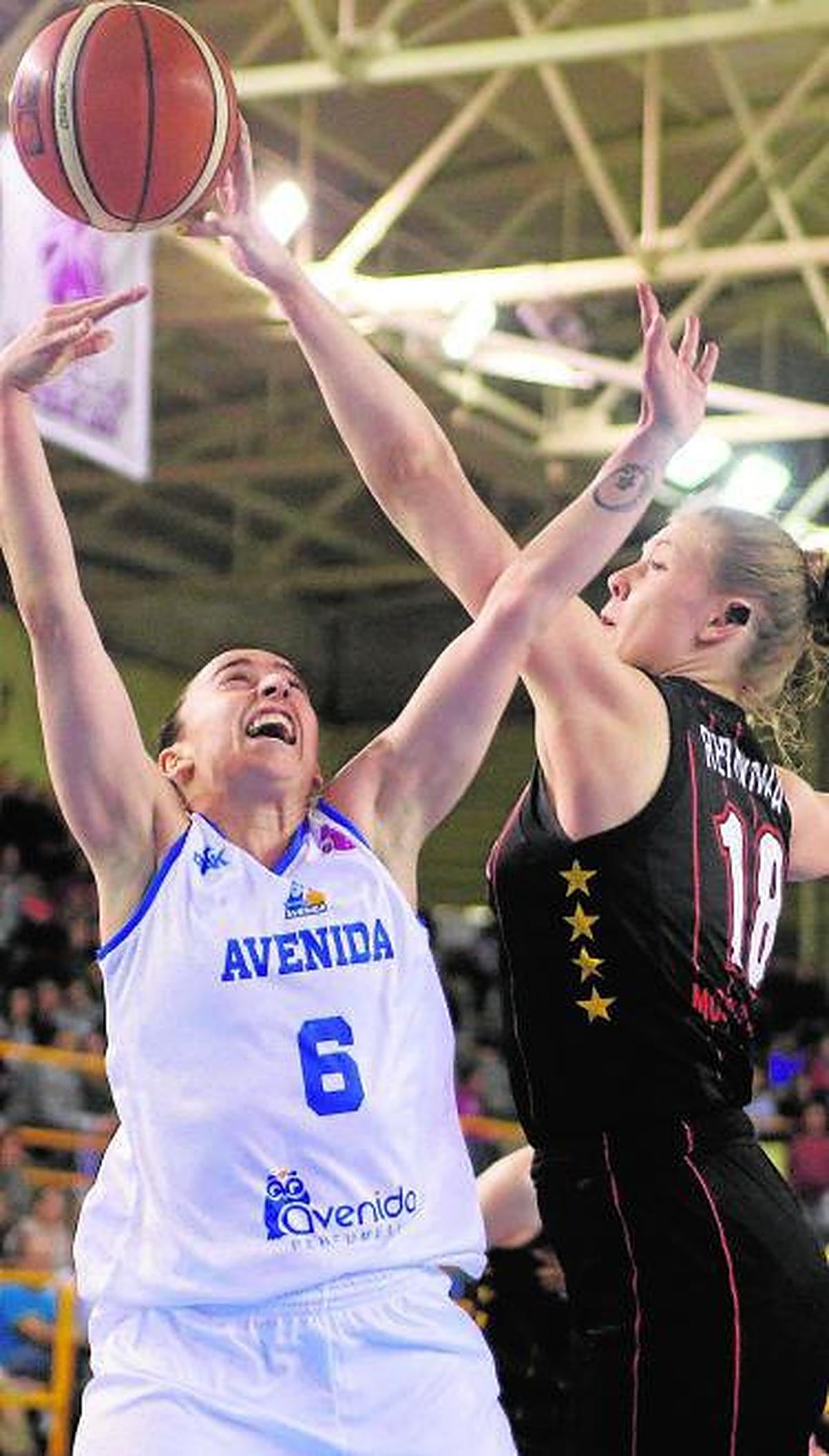 Silvia, en el partido contra el Spartak.