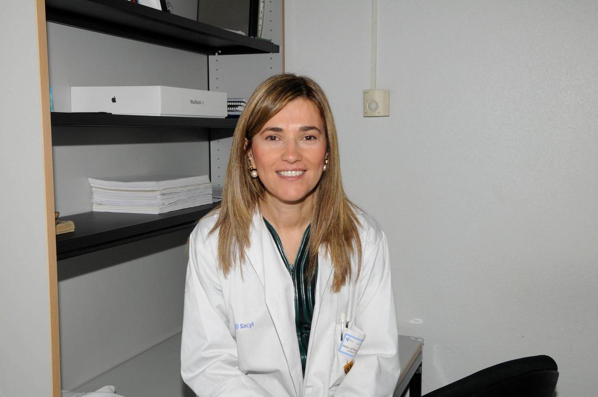 María Victoria Mateos, en el Hospital de Salamanca.