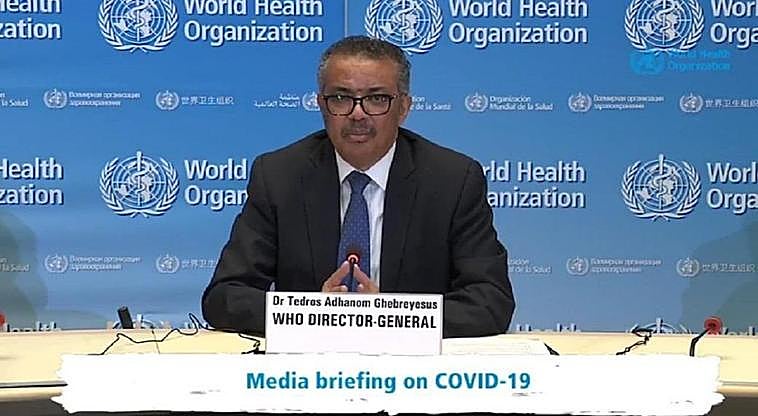 El director general de la Organización Mundial de la Salud (OMS), Tedros Adhanom.