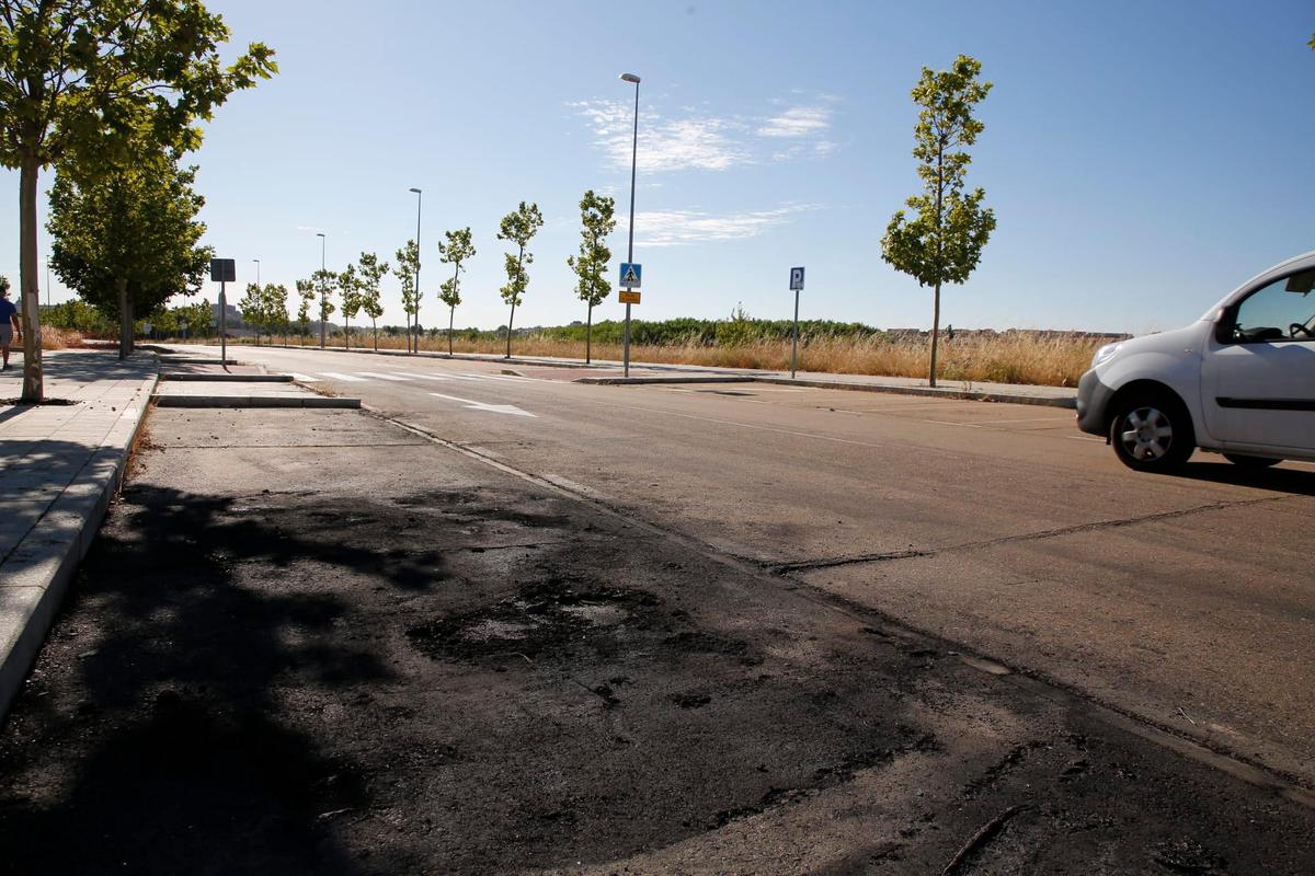 Lugar donde ha aparecido calcinado un coche en El Marín