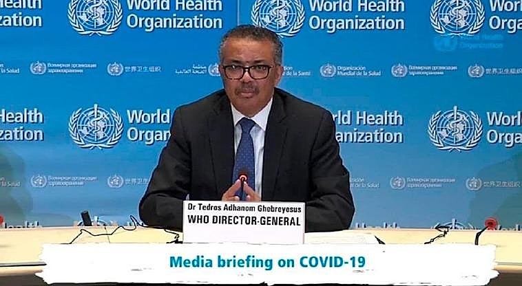 El director general de la Organización Mundial de la Salud (OMS), Tedros Adhanom. E.P.