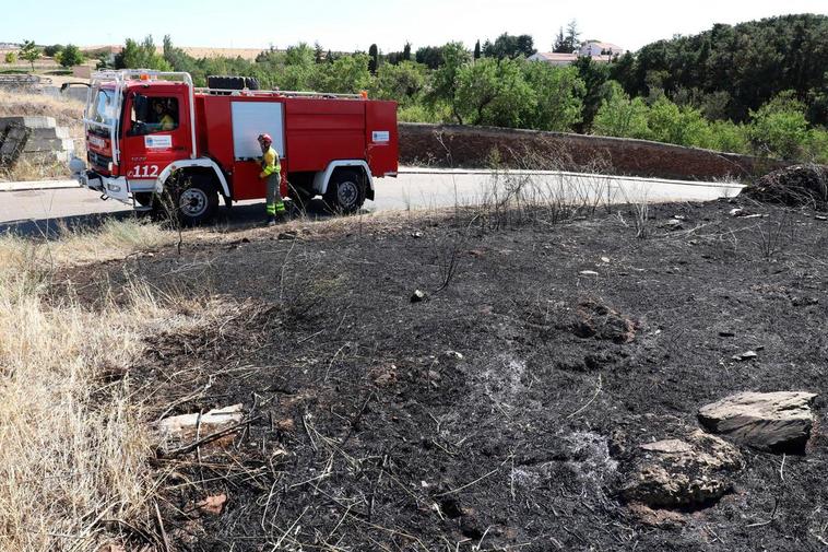 Imagen de archivo de un incendio en Doñinos de Salamanca.