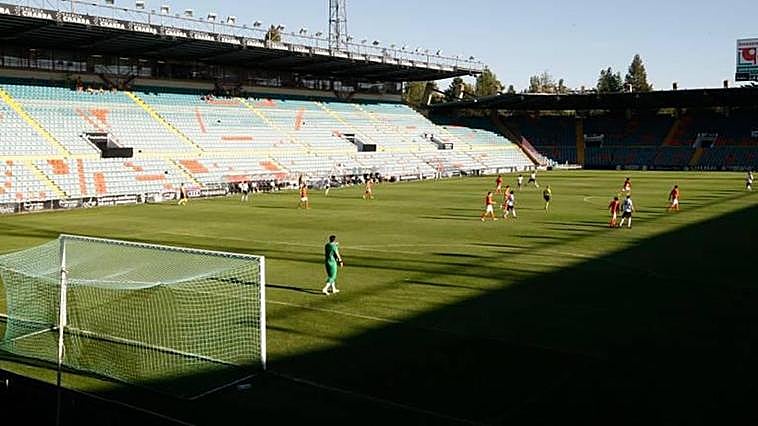 Vista del Helmántico durante el primer amistoso de la pretemporada.
