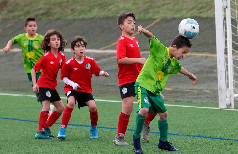 Un partido de fútbol base entre el Salamanca UDS y el Unionistas en la temporada pasada