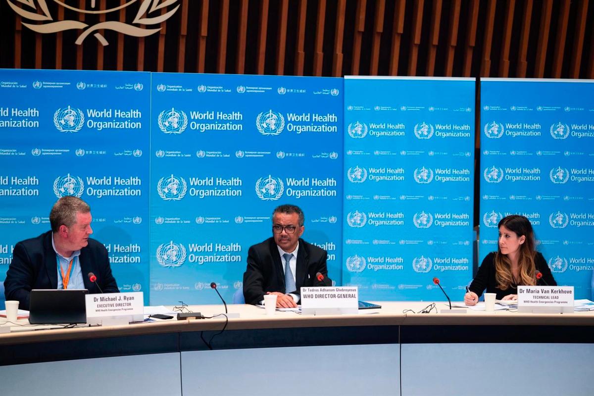 El director general de la Organización Mundial de la Salud, Tedros Adhanom Ghebreyesus, comparece en rueda de prensa.