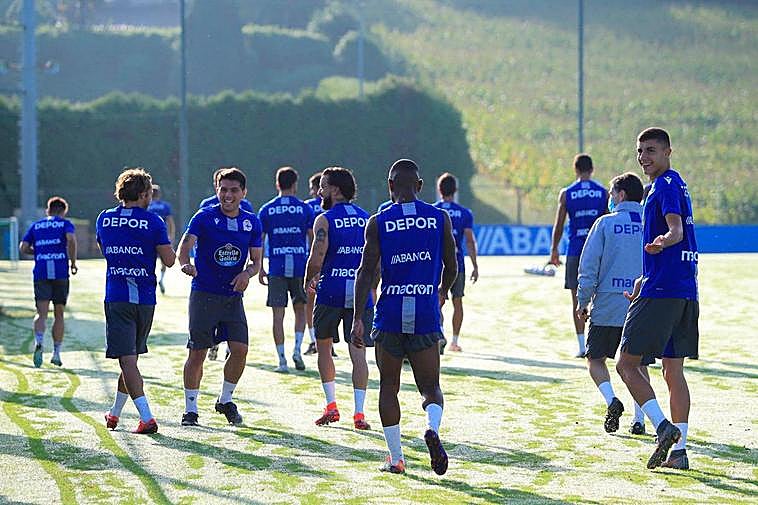 Entrenamiento del Deportivo de la Coruña.