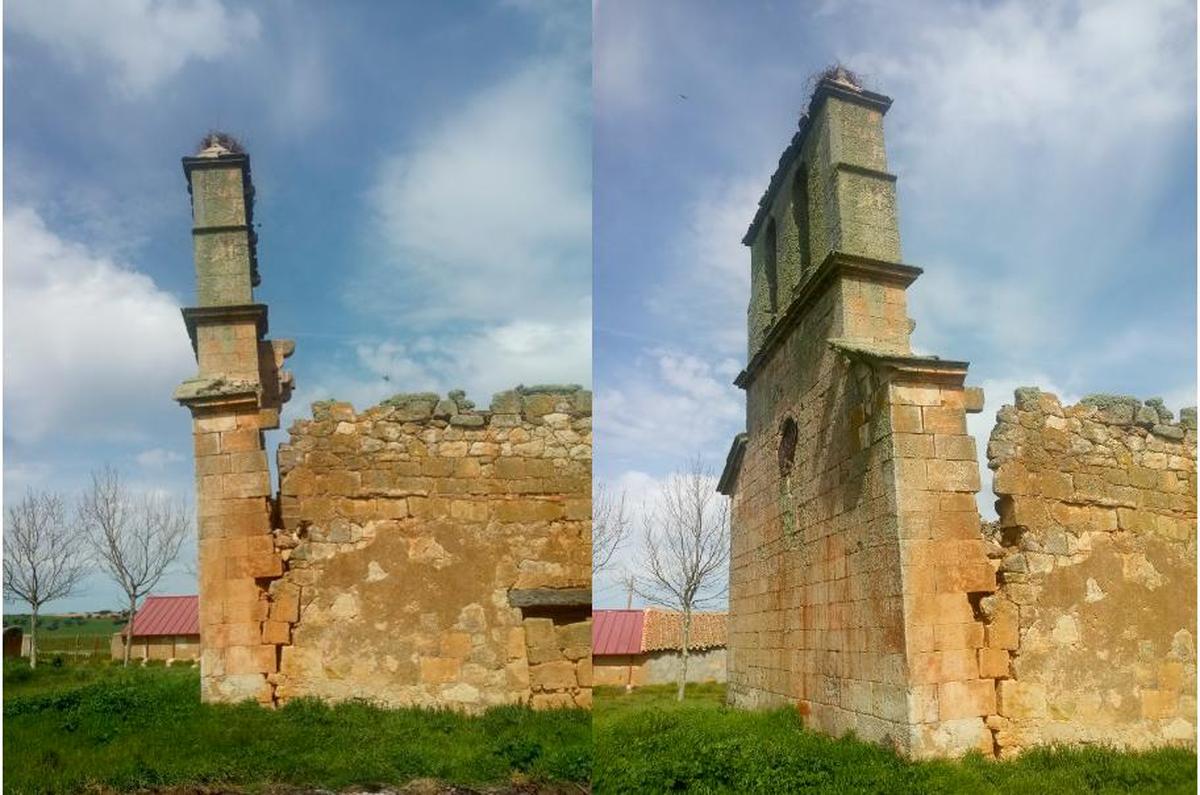 De este modo se encuentra la iglesia de Tirados de Vega