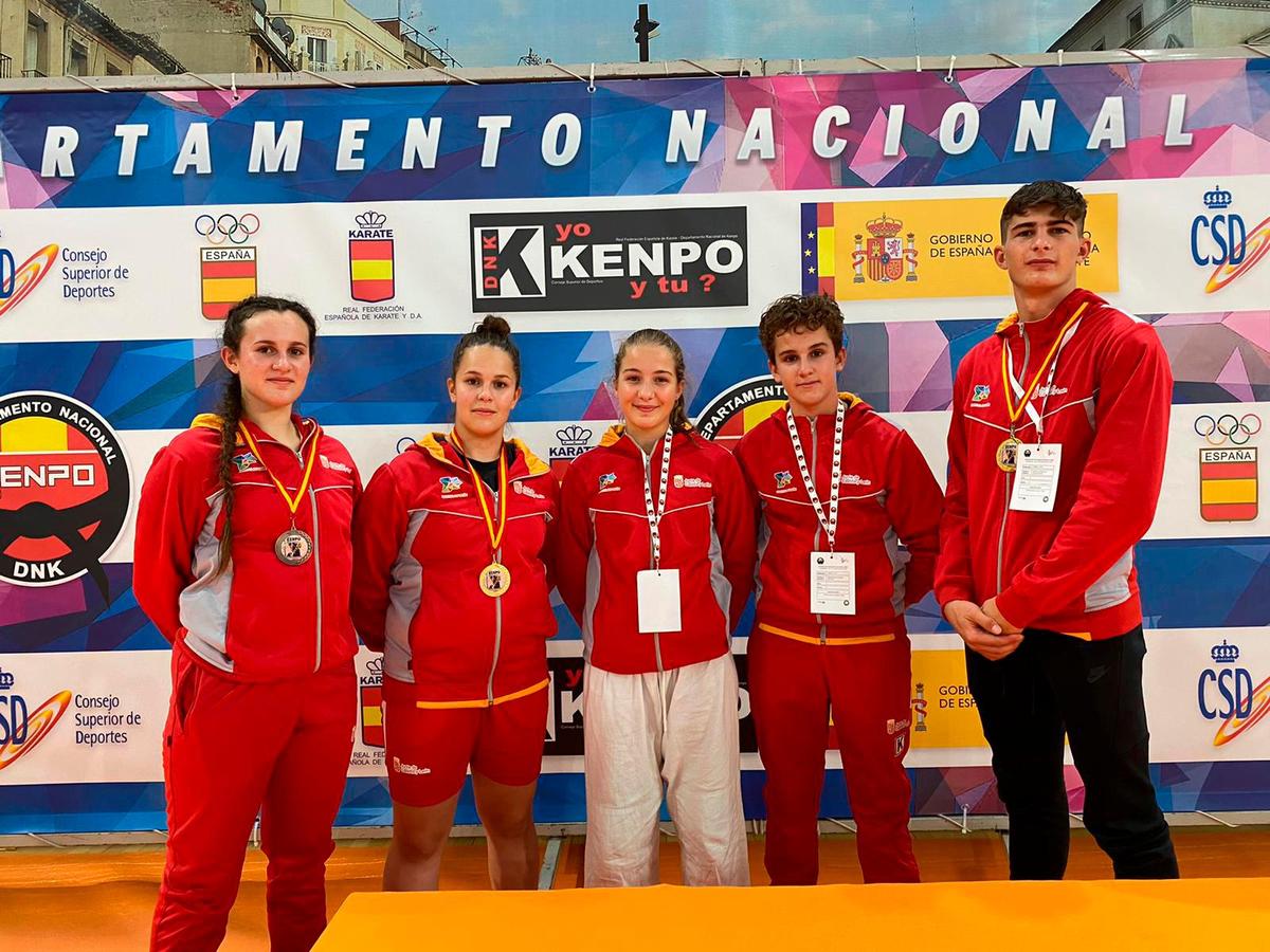Los representantes del Kodokai en el Campeonato de España.