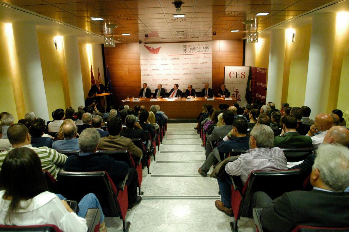 Acto de entrega del premio Pyme del Año 2019 en la Cámara de Salamanca