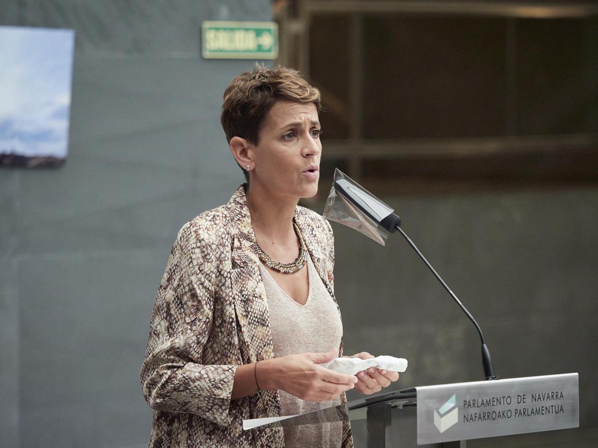 La presidenta del Gobierno de Navarra, María Chivite.