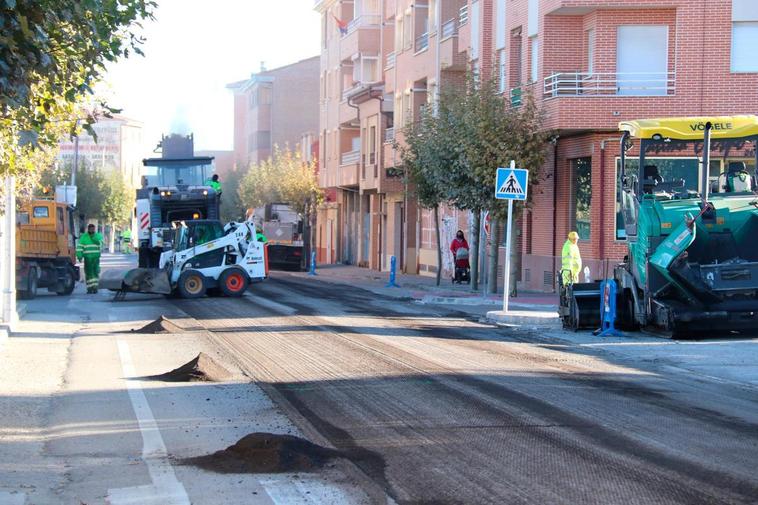 Los trabajos comenzaron en el tramo urbano de la CL-610 a su paso por Peñaranda.