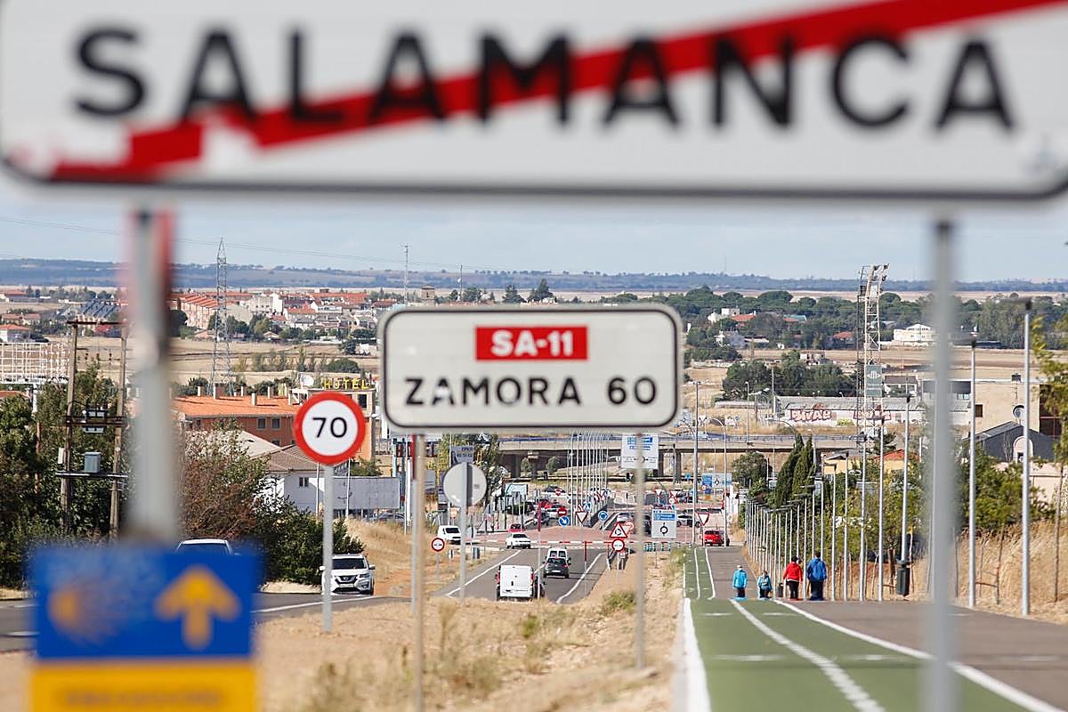 Punto en el que termina el término municipal de Salamanca y comienza el de Villares.