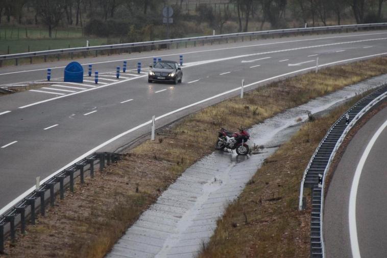 Accidente de moto en la A-62.