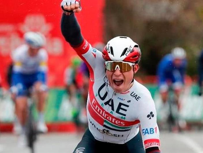 El ciclista belga Jasper Philipsen (UAE-Team Emirates), ganador de la etapa 15 de La Vuelta 2020.