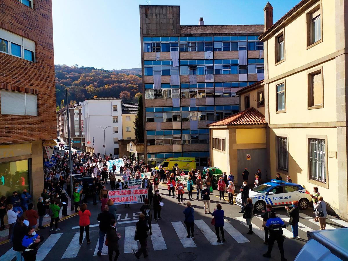 Imagen de la última concentración en apoyo del hospital de Béjar celebrada la pasada semana.