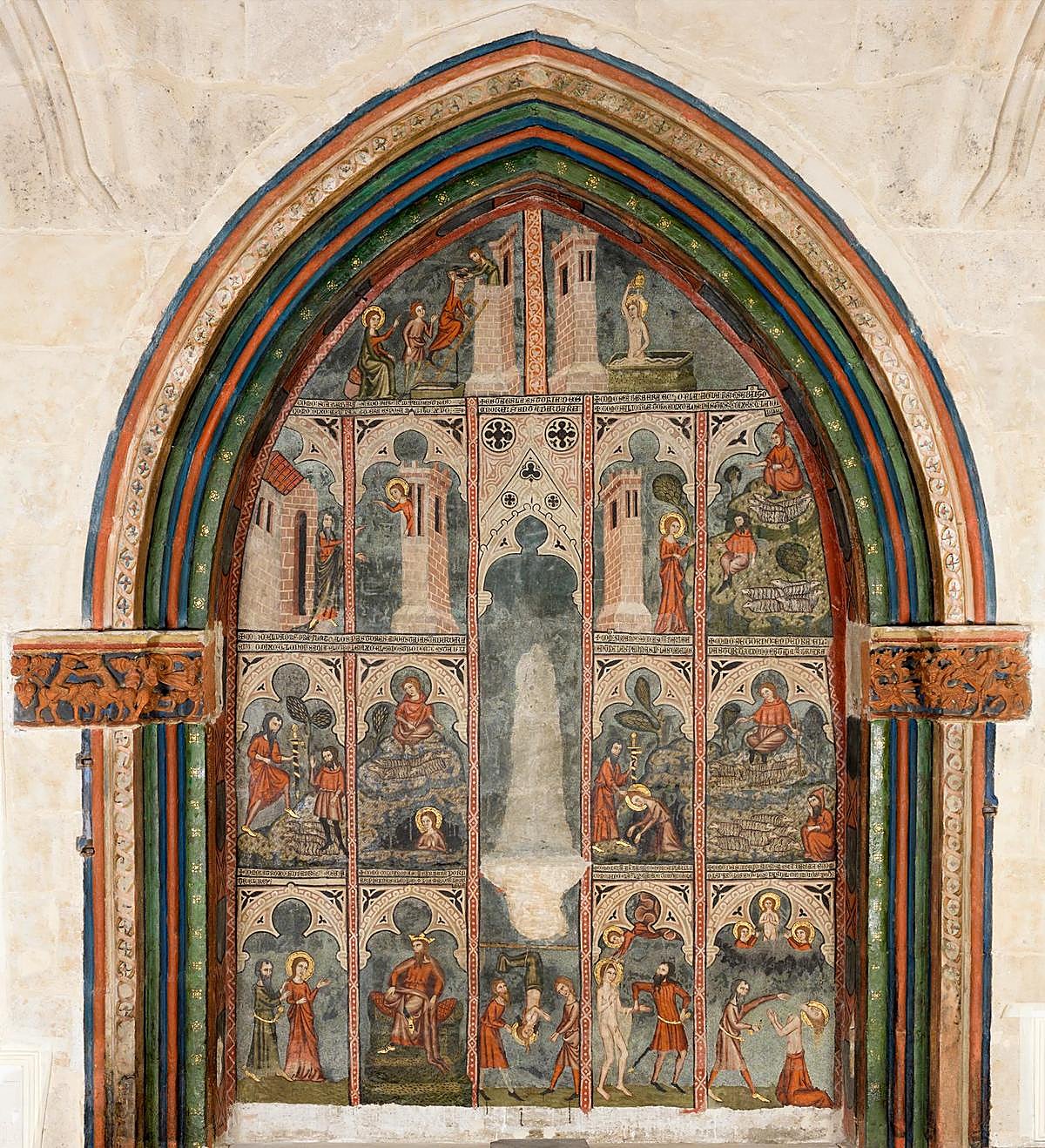 La original decapitación de Santa Bárbara en la escena final.