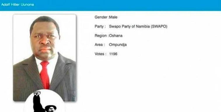Adolf Hitler Uunona, el político que ‘ha arrasado’ en las elecciones de Ompundja