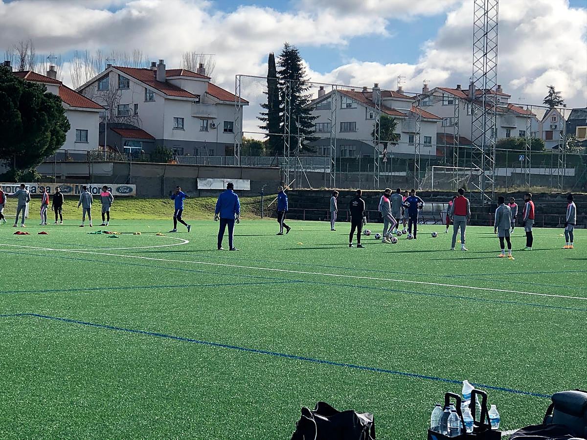 Un momento de un reciente entrenamiento del Salamanca