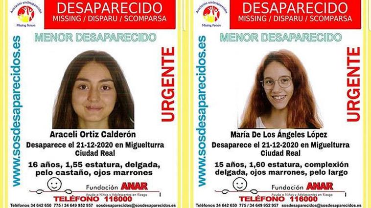 Las dos jóvenes desaparecidas.