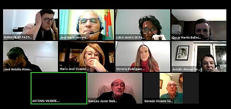 Captura de la sesión telemática de pleno extraordinario celebrado ayer por la Corporación de Vitigudino.