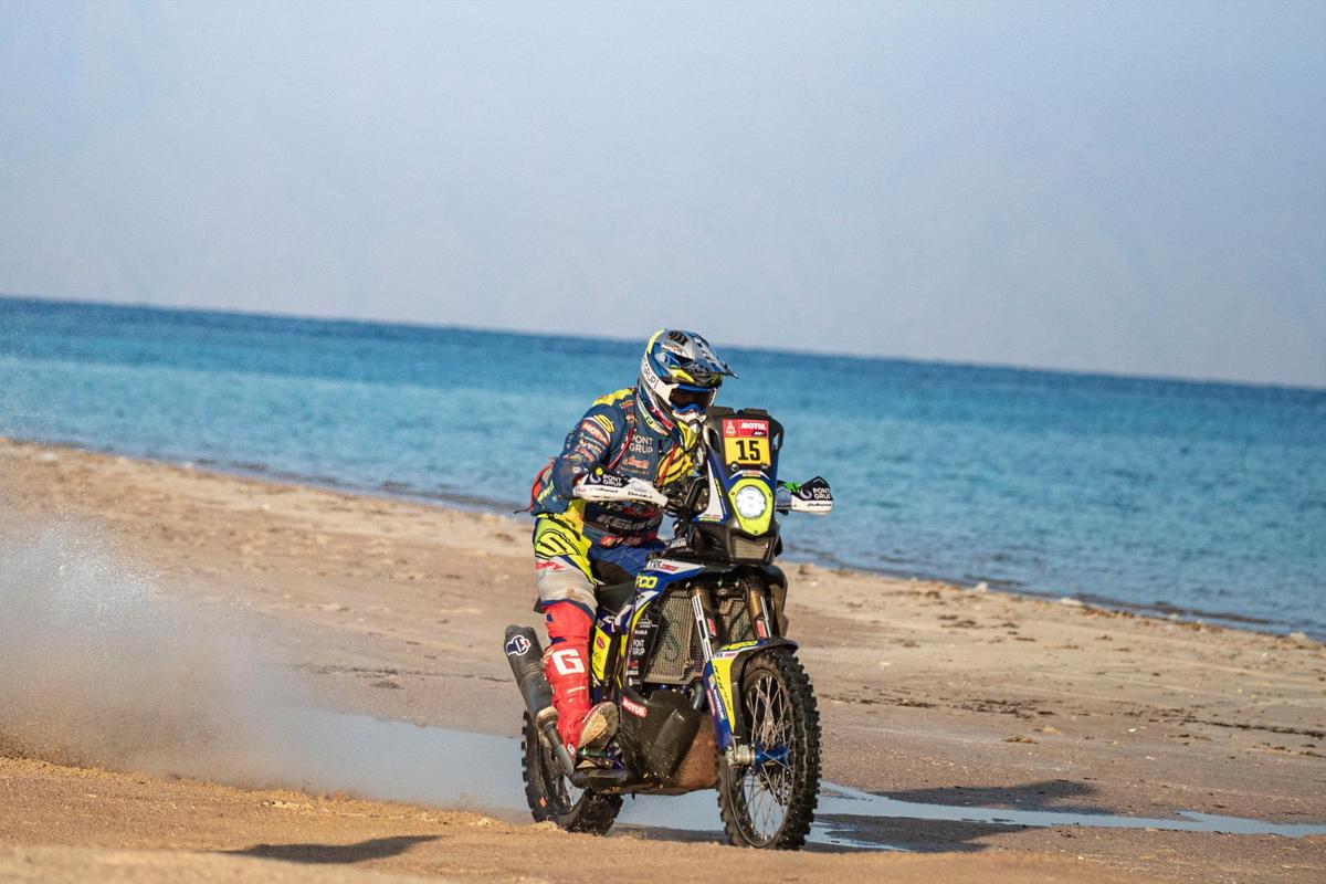 Lorenzo Santolino, durante la novena etapa.