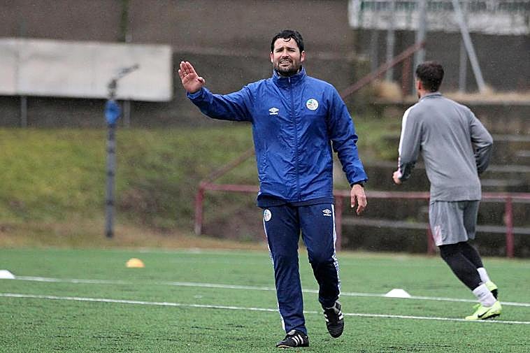 Lolo Escobar en un entrenamiento del Salamanca