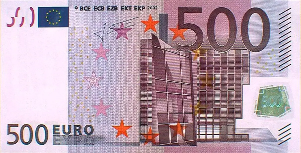 Billete de 500 euros.