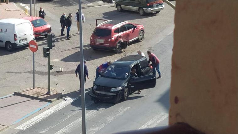 Estado en el que han quedado los vehículos accidentados.