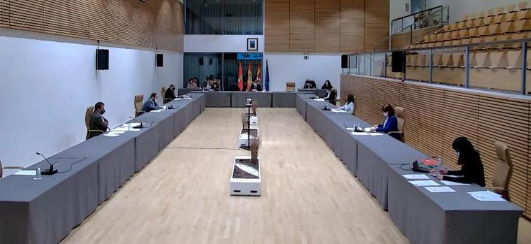 Imagen del pleno del Ayuntamiento de Salamanca.