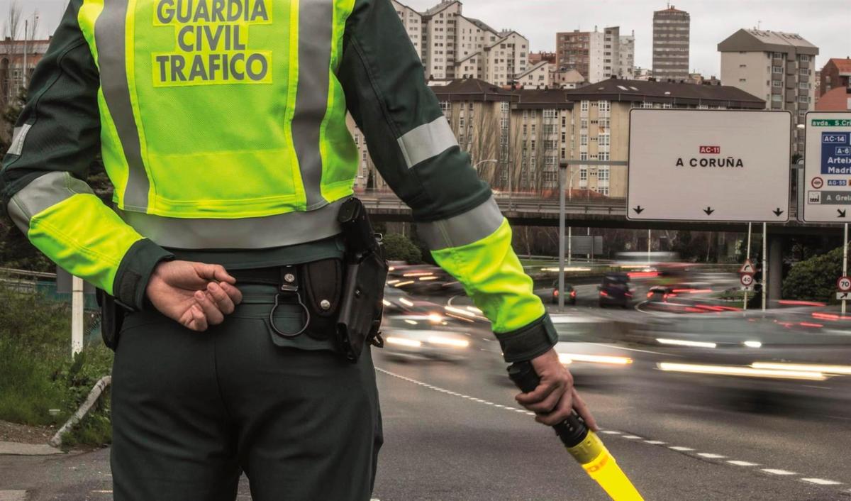 Control de tráfico de la Guardia Civil.