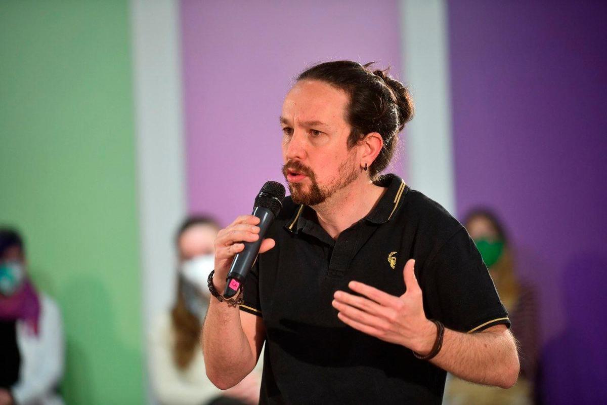 Pablo Iglesias en un acto de campaña.