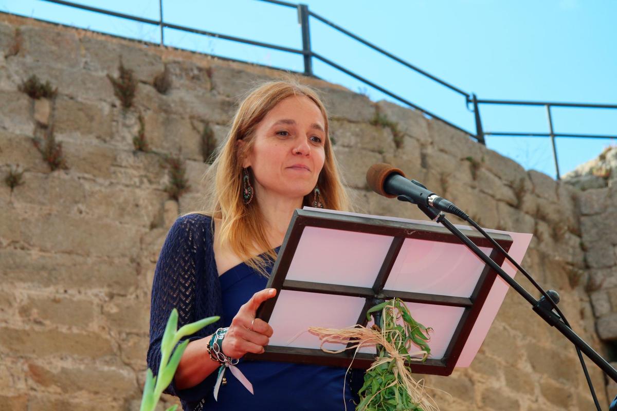 Patricia Martín presentando el Corpus de 2019, el último celebrado.