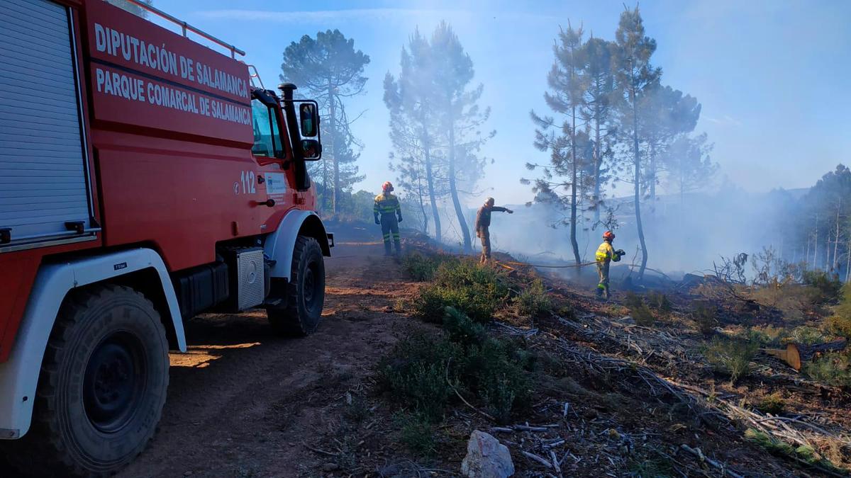 Bomberos del parque de la Diputación en una intervención anterior