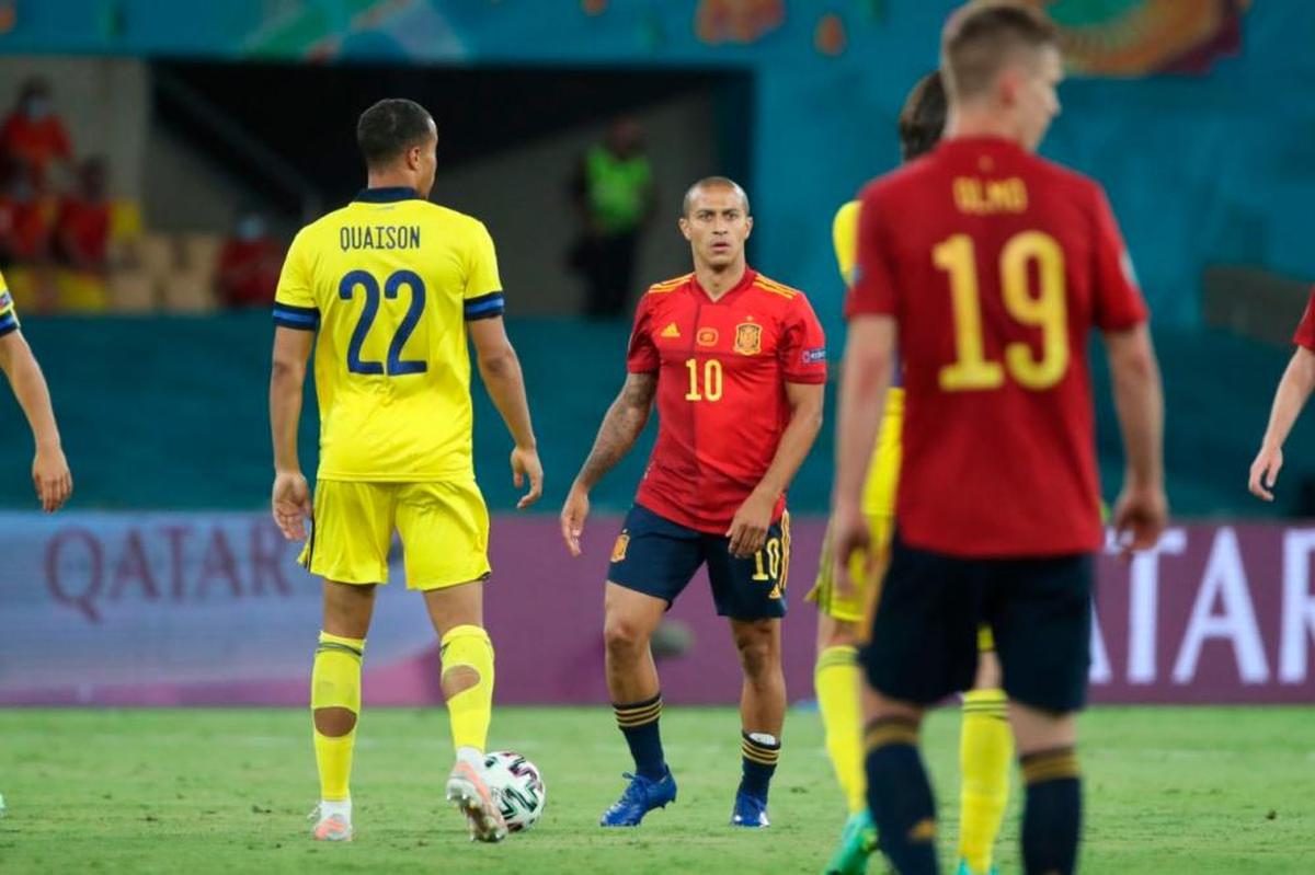 Thiago Alcántara, en un lance del encuentro.