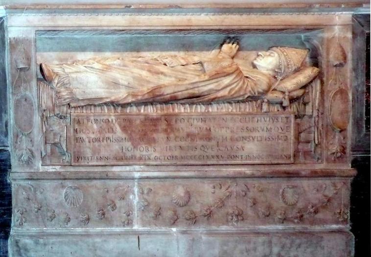 Sepulcro de Alonso de Paradinas en la Iglesia de Monserrat de Roma.