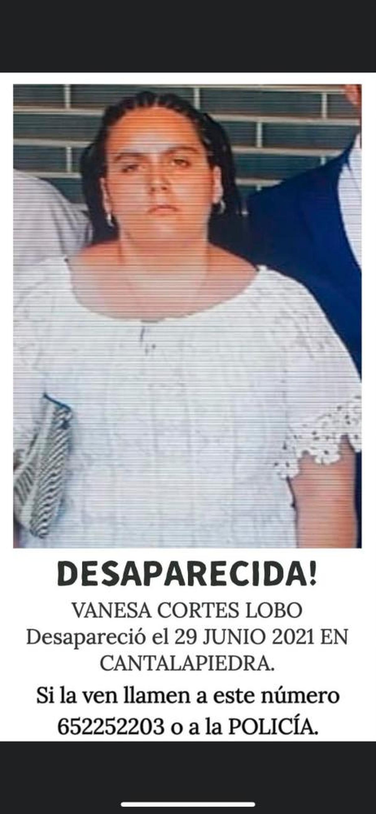 Vanesa Cortés, la joven desaparecida.