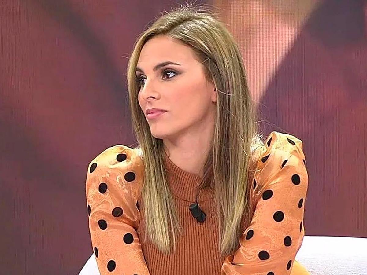 Irene Rosales en el momento en que anunciaba su retirada de televisión.