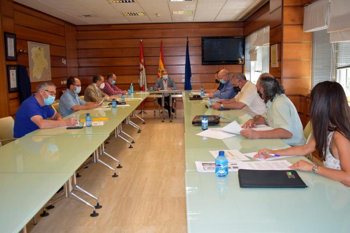 Representantes de la Junta reunidos con las organizaciones agrarias de Castilla y León.