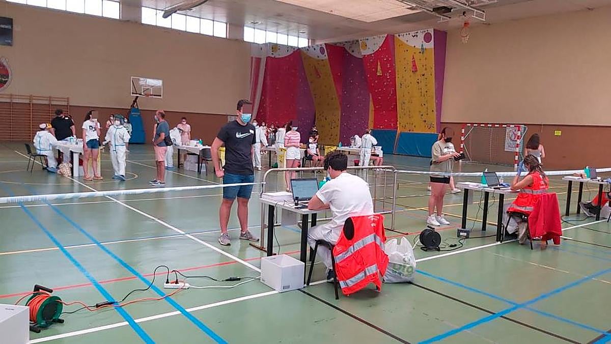 Imagen del interior del pabellón Miguel de Unamuno, donde se están realizando las pruebas.