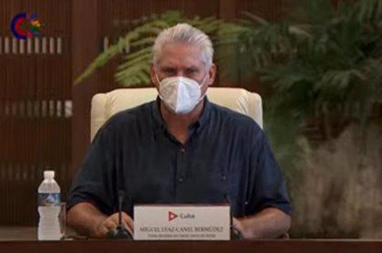 El presidente cubano llama a salir a las calles para defender la revolución en respuesta a las protestas